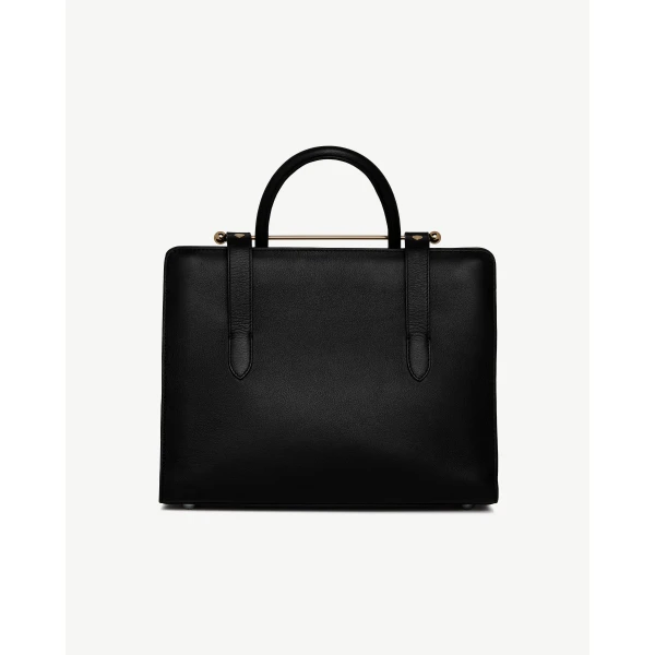 Strathberry Midi Tote in Black, view 4