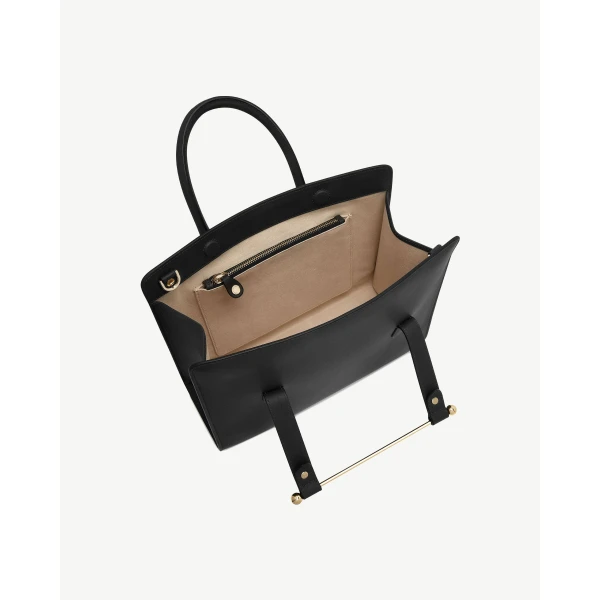 Strathberry Midi Tote in Black, view 6