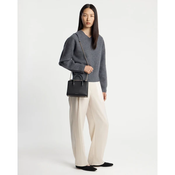 Strathberry Mini Tote in Black, view 7