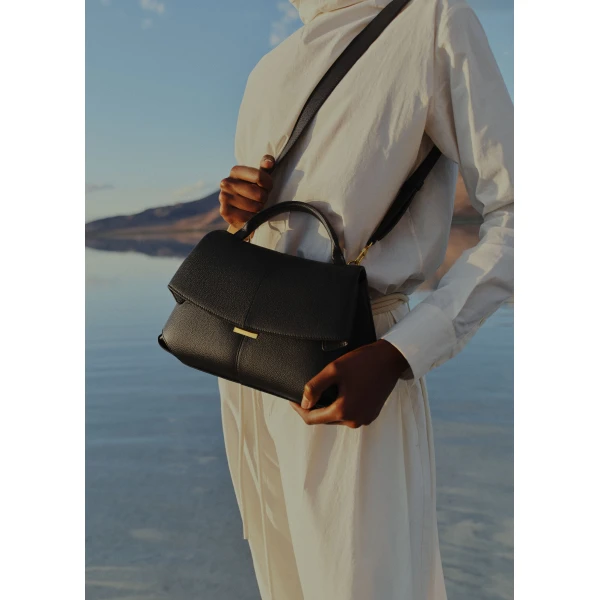 Polene Mokki Mini in Black Bag, view 3