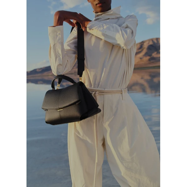 Polene Mokki Mini in Black Bag, view 4
