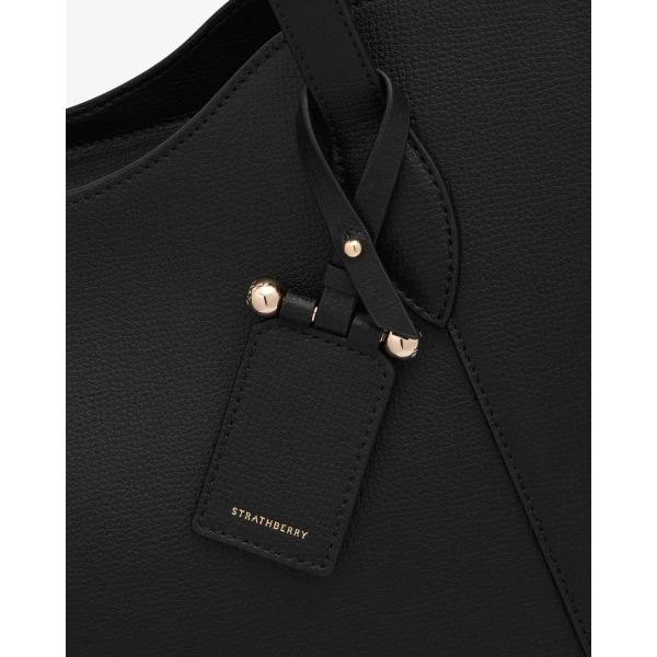 Strathberry Mosaic Cabas in Black, view 6