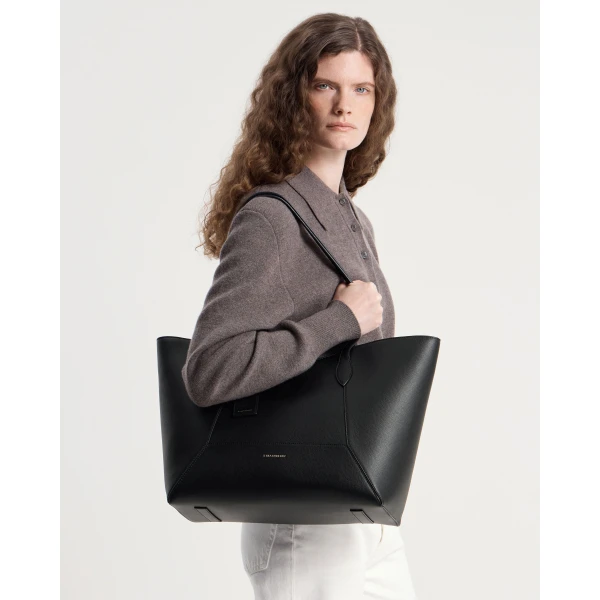 Strathberry Mosaic Cabas in Black, view 8