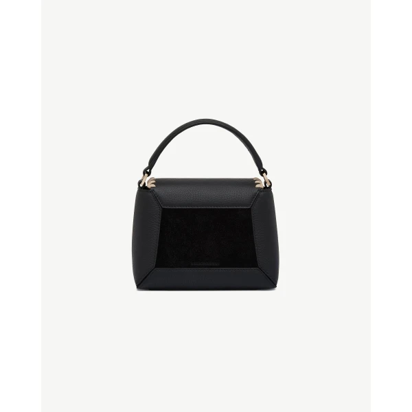 Strathberry Mosaic Nano in Black Crochet, view 4