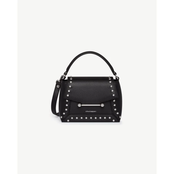 Strathberry Mosaic Nano in Black Studded, view 2