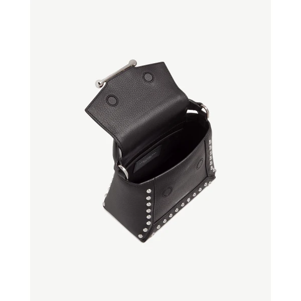 Strathberry Mosaic Nano in Black Studded, view 6