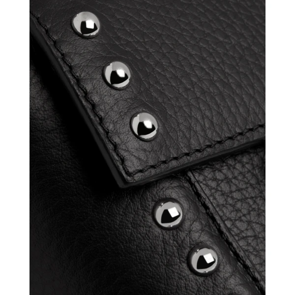 Strathberry Mosaic Nano in Black Studded, view 7