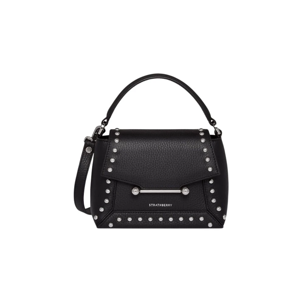 Black-Mosaic-Nano-in-Black-Studded82435_nobg Strathberry Mosaic Nano in Black Studded