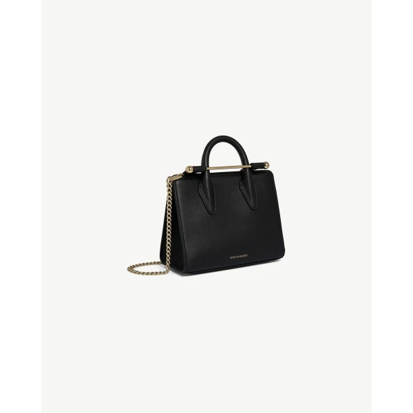 Strathberry Nano Tote in Black, view 3