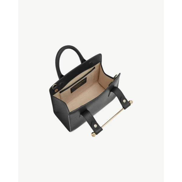 Strathberry Nano Tote in Black, view 5