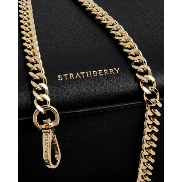Strathberry Nano Tote in Black, view 6
