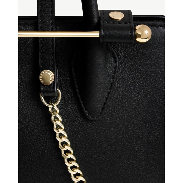 Strathberry Nano Tote in Black, view 7