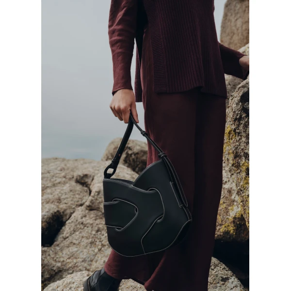 Polene Nodde Hobo in Black Bag, view 3