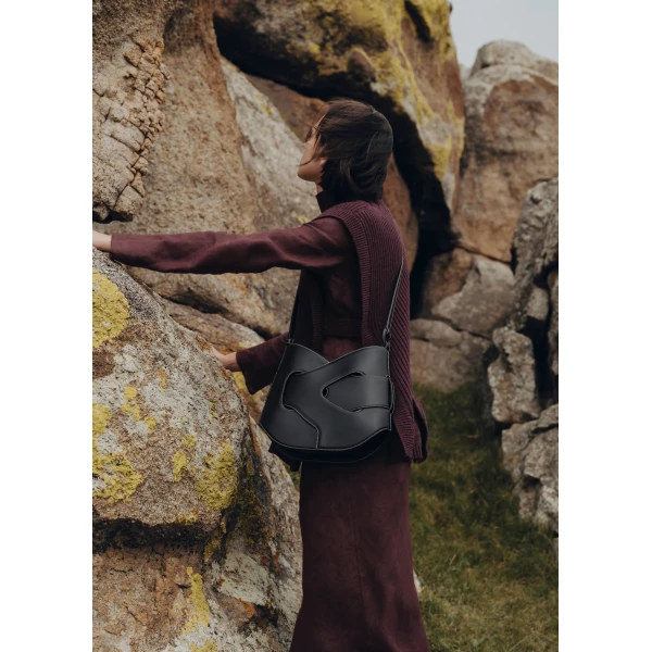 Polene Nodde Hobo in Black Bag, view 5