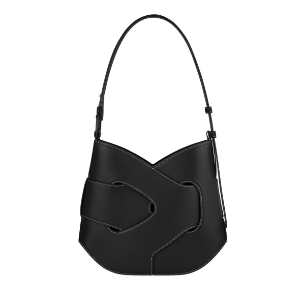 Polène Nodde Hobo in Black Nodde Hobo in Black - Shoulder & Crossbody Bags - Parisian Luxury Leather Bag at Luxury Shoes 