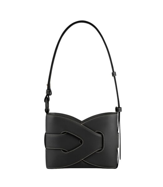 Polène Nodde in Black Nodde in Black - Shoulder & Crossbody Bags - Parisian Luxury Leather Bag at Luxury Shoes 