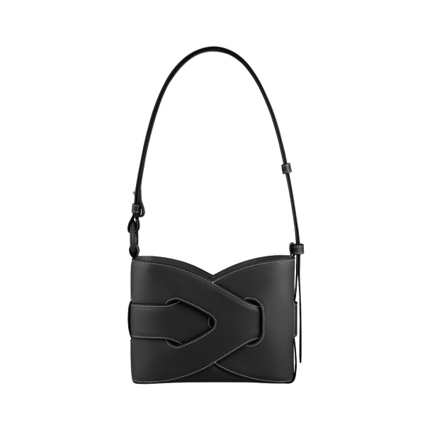 Polène Nodde in Black Nodde in Black - Shoulder & Crossbody Bags - Parisian Luxury Leather Bag at Luxury Shoes 
