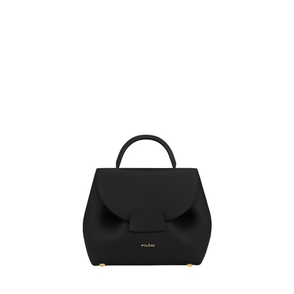 Polène Numéro Un Nano in Black Numéro Un Nano in Black - Mini Bags - Parisian Luxury Leather Bag at Luxury Shoes 