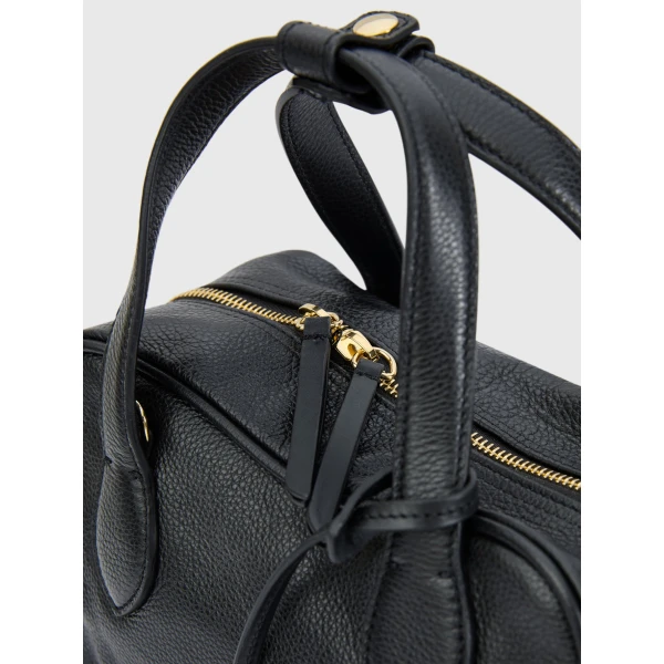 ATP Atelier Ormelle in Black Top Handle Bag, view 3