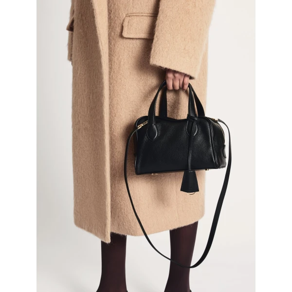 ATP Atelier Ormelle in Black Top Handle Bag, view 6