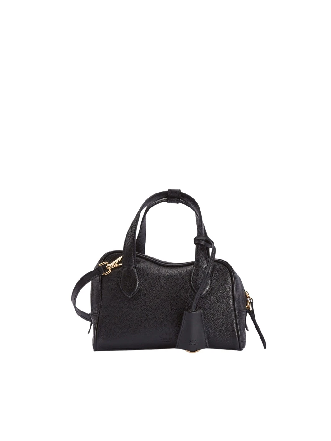 Black-Ormelle-in-Black74864_nobg ATP Atelier Ormelle in Black Top Handle Bag