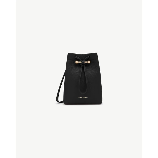 Strathberry Osette Midi Pouch in Black, view 2