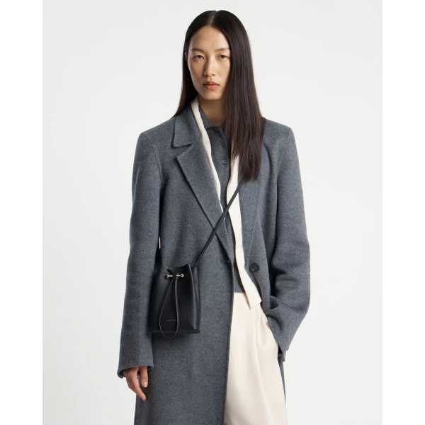Strathberry Osette Midi Pouch in Black, view 8