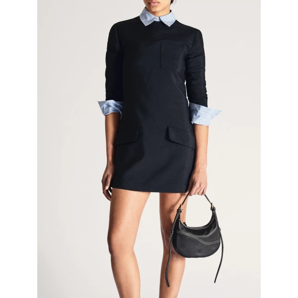 ATP Atelier Silea in Black Mini Hobo Bag, view 2