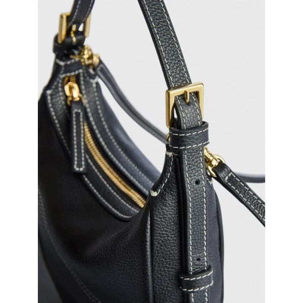 ATP Atelier Silea in Black Mini Hobo Bag, view 4