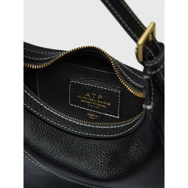 ATP Atelier Silea in Black Mini Hobo Bag, view 5