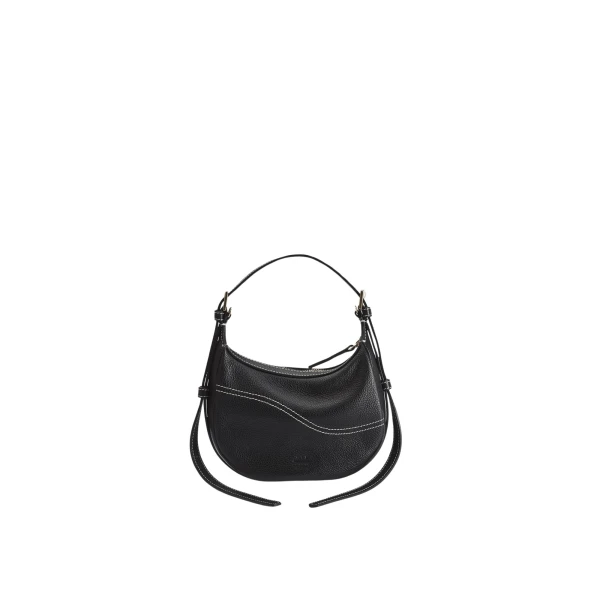 Silea in Black Mini Hobo Bag
