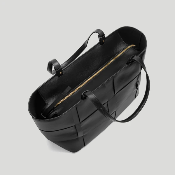 Demellier The Florence in Black Tote Bag, view 4