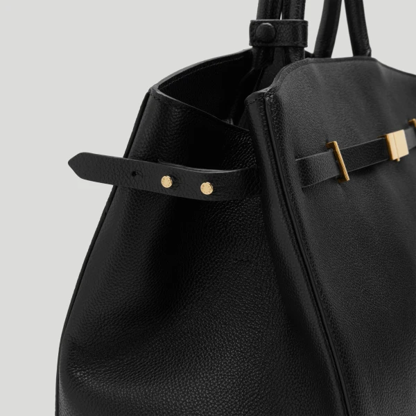 Demellier The Hudson in Black Tote Bag, view 3