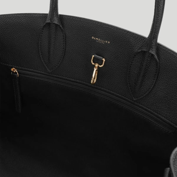 Demellier The Hudson in Black Tote Bag, view 5