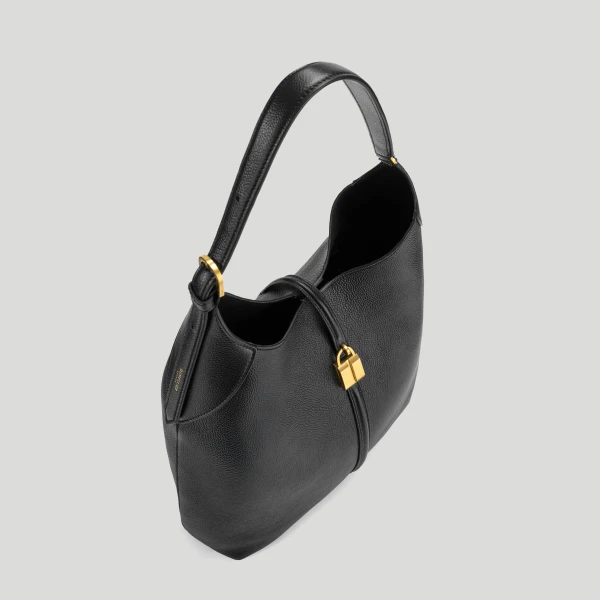 Demellier The Large Siena Bucket in Black Bucket Bag, view 4