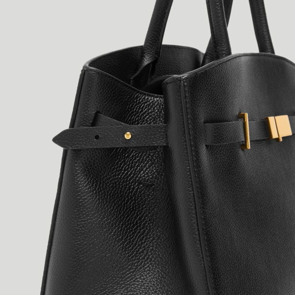 Demellier The Midi Hudson in Black Crossbody Bag, view 3