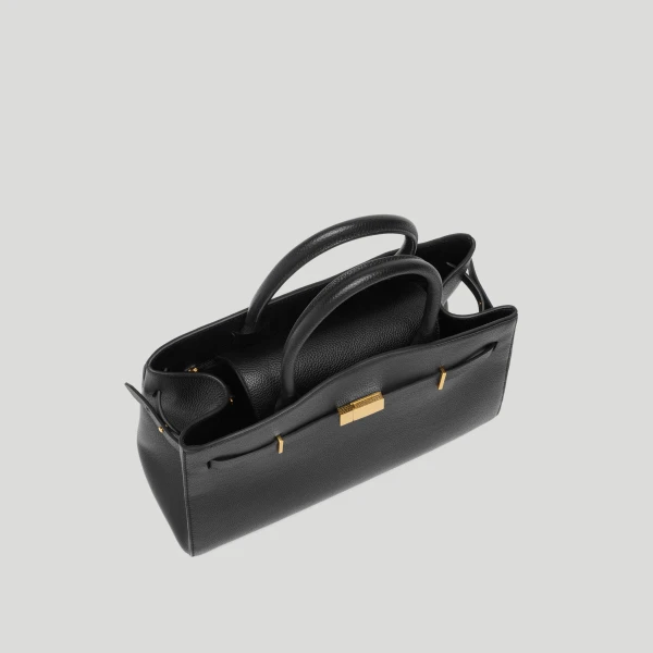 Demellier The Midi Hudson in Black Crossbody Bag, view 4