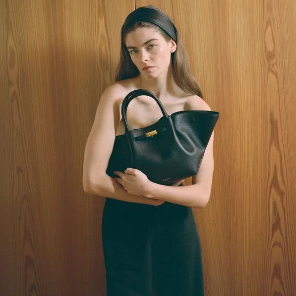 Demellier The Midi New York in Black Crossbody Bag, view 2
