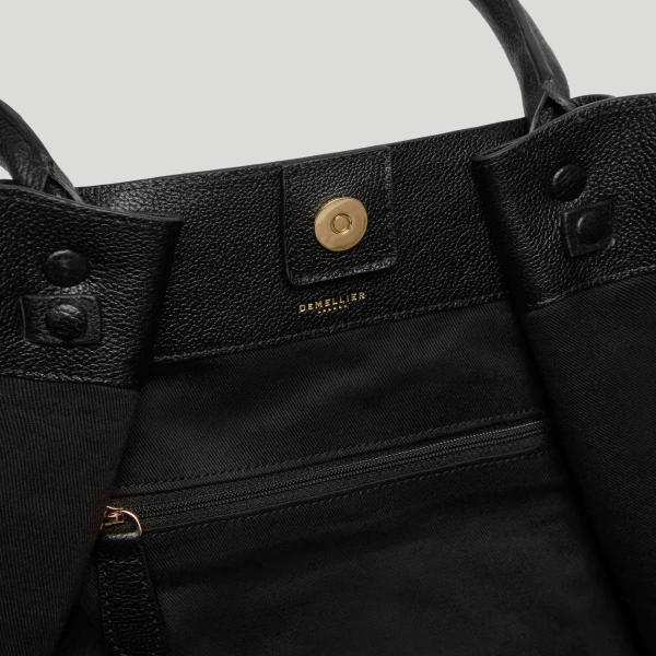 Demellier The Midi New York in Black Crossbody Bag, view 5