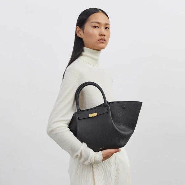 Demellier The Midi New York in Black Crossbody Bag, view 7