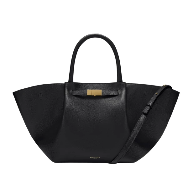 Demellier The Midi New York in Black Crossbody Bag