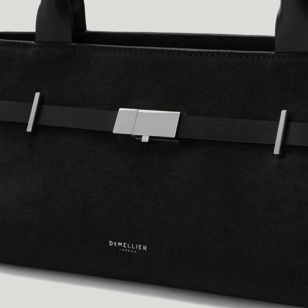 Demellier The New York Shoulder in Black Crossbody Bag, view 3