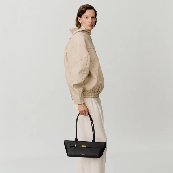 Demellier The New York Shoulder in Black Crossbody Bag, view 8
