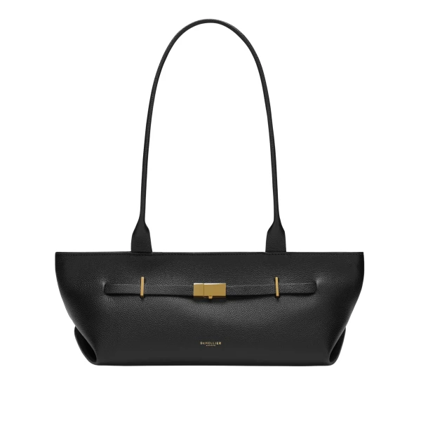 Demellier The New York Shoulder in Black Crossbody Bag