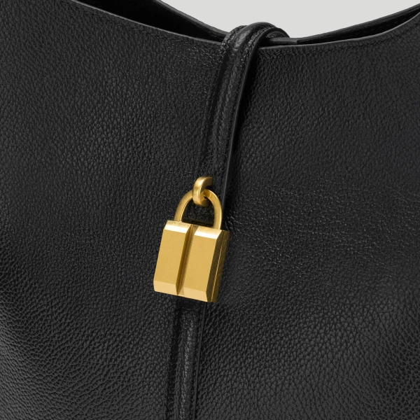 Demellier The Siena Bucket in Black Bucket Bag, view 2