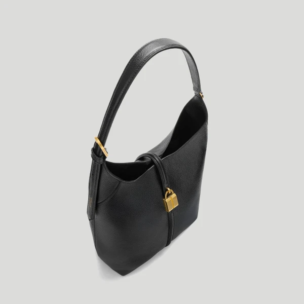 Demellier The Siena Bucket in Black Bucket Bag, view 4