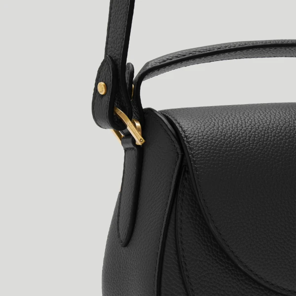 Demellier The Siena Saddle in Black Crossbody Bag, view 5