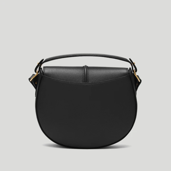 Demellier The Siena Saddle in Black Crossbody Bag, view 6
