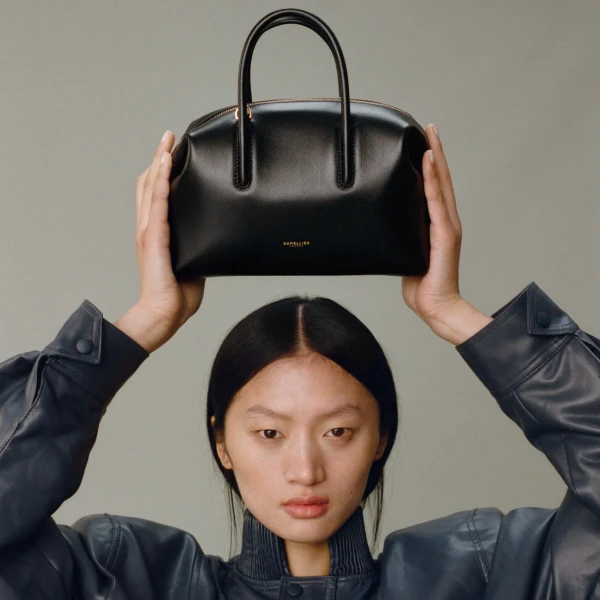 Demellier The Small Stockholm in Black Tote Bag, view 2