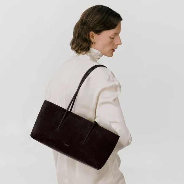 Demellier The Stockholm Shoulder in Black Crossbody Bag, view 6